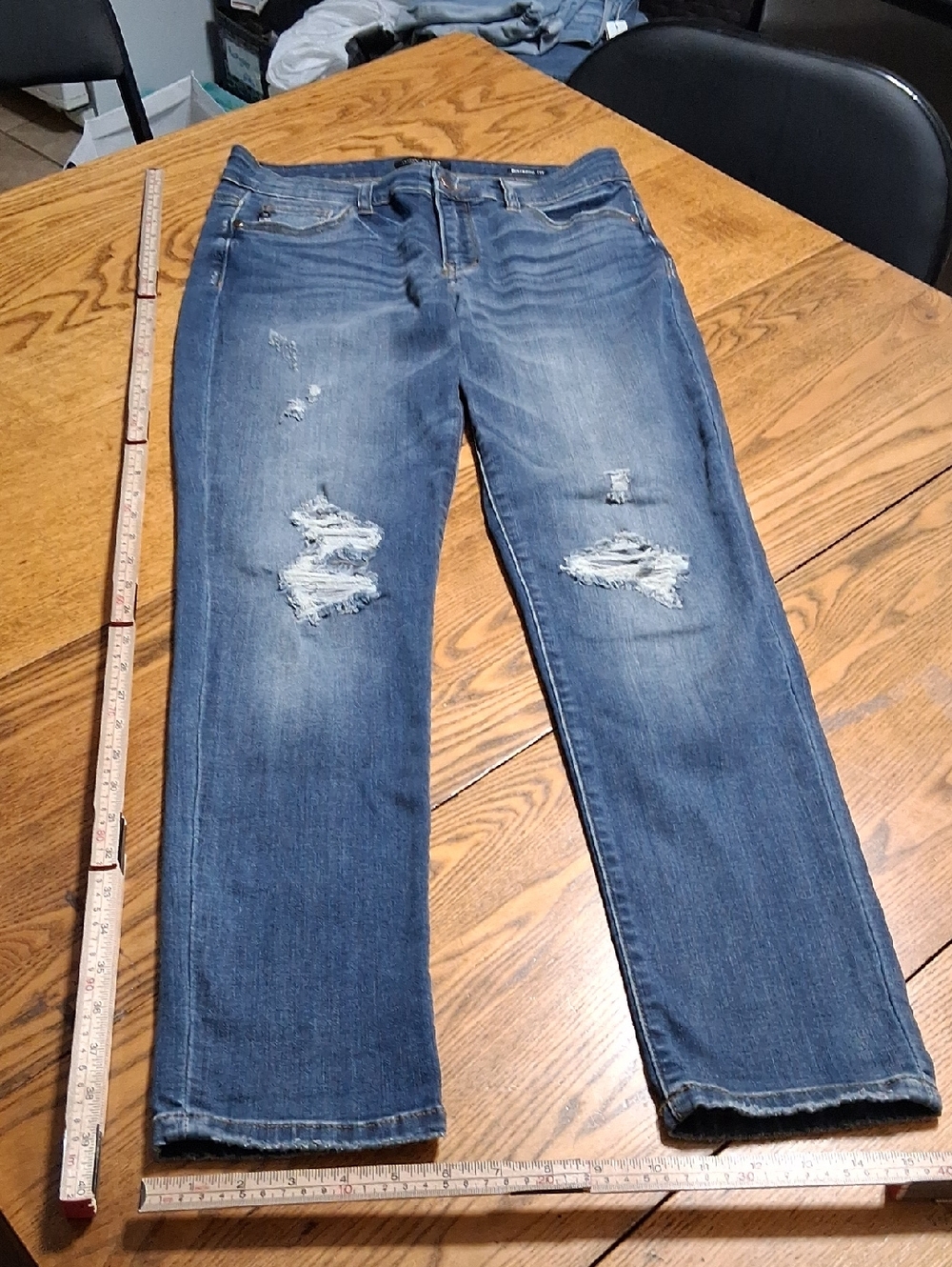 JUDY BLUE Jeans Womens 7 / 28 Denim Preowned Distressed BOYFRIEND FIT Used Pants